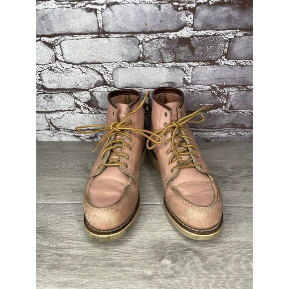 Red Wing 3387 Rose Pink Leather Lace Up Work Boots Women's Sz 8M US/38.5EU USA - Picture 10 of 16
